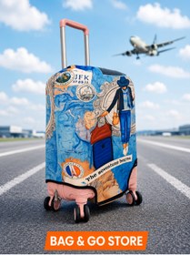 Resim Bag & Go Store Valiz Koruyucu Kılıf Esnek Likralı Bavul Kılıfı Çizilmelere Karşı Koruma 