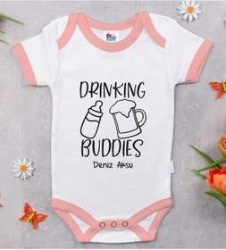 Resim Bitmeyenkartus Bk Kids Kişiye Özel Pembe Bebek Body Zıbın - Model 1 Çok Renkli 