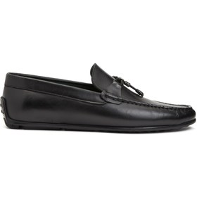 Resim George Hogg Siyah Erkek Deri Loafer 