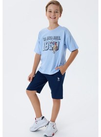 Resim U.s. Polo Assn. Erkek Çocuk Mavi Bermuda Takım Us2444-c-v1 Mavi 