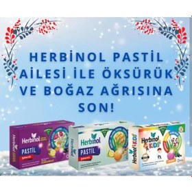 Resim Herbinol Kids Pastil Şekersiz Yumuşak 12'li 