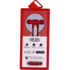 Resim Karler Bass MURATECH KR-207 Mıknatıslı Kablolu Kulaklık (01440) - Kırmızı 