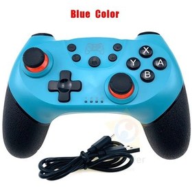 Resim Mavi Dropshipping Kablosuz Bluetooth Uyumlu Pro Denetleyici Gamepad Joypad Nintendo Anahtarı Konsolu Oyun Aksesuarları İçin Uzaktan Joystick 