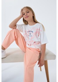 Resim U.s. Polo Assn. Kız Çocuk Turuncu Pijama Takım Turuncu 