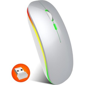Resim M40 Şarjlı Kablosuz Mouse 80012001600dpi 2.4Ghz Rgb Ledli 