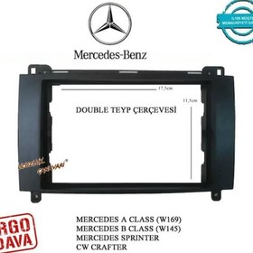 Resim Mercedes Doble Teyp Çerçevesi Kalıp Direk Uyumlu 