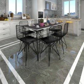 Resim Kenz Life Knsz Masa Sandalye Takımı HEM75MAZLUM Grisyh 130*070 6 Sandalye Syhsyh 