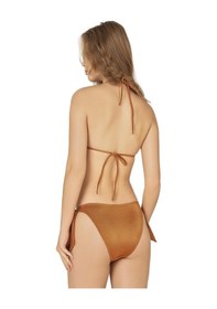 Resim Endeep Kadın Aksesuarlı Üçgen İpli Bağlamalı Bikini Takımı-turuncu 