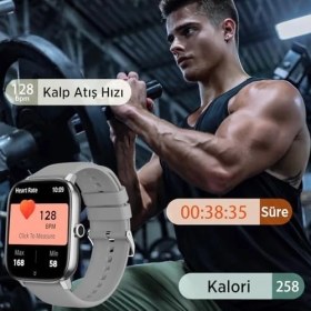 Resim Assess Store Bix SW03 2.01” Tft Geniş Ekran, Spor Sağlık Takibi ve Bluetooth 5.2 Telefon Görüşme Özellikli IP67 Suya Dayanıklı Ios & Uyumlu Akıllı Saat (Siyah) 