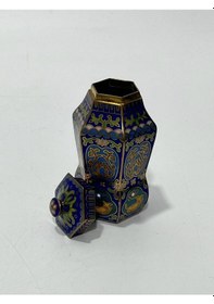Resim Antika Cloisonne Minyatür Kavanoz 8,3x4,4cm 130 