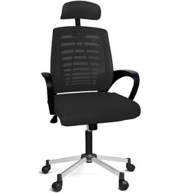 Resim Türksit Karizma File Müdür Koltuk Metalik Gri Boyalı Ayak Siyah-Siyah 