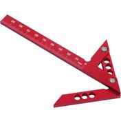 Resim Xindoker Alaşımlı Merkez Bulucu Cetvel - Ahşap Ve Metal İşleme İçin Hassas 45/90 Derece Açı Ölçer 
