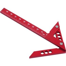 Resim Xindoker Alaşımlı Merkez Bulucu Cetvel - Ahşap Ve Metal İşleme İçin Hassas 45/90 Derece Açı Ölçer 