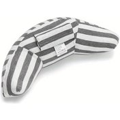 Resim Willowhaven Gri Renk Pamuk Yüzeyli Ergonomik Boyun Yastığı Seyahat Ve Uyku Desteği 