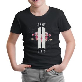 Resim BTS - Logo Hit Siyah Çocuk Tshirt 