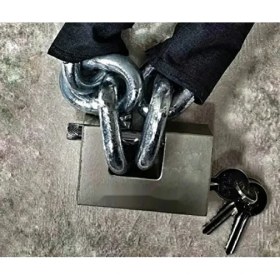 Resim Aesco 1.5 Metre 10 mm Kalınlığında Motorsiklet Zincir Çelik Kilidi 
