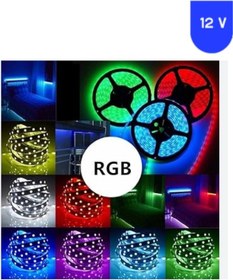 Resim 12 Volt Rgb 5050 Smd İç Mekan 120 Led 5 Metre Şerit Led 