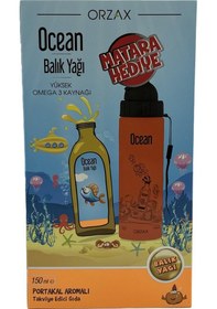 Resim Ocean Portakal Aromalı Balık Yağı 150 ML + Matara 
