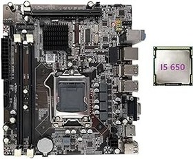 Resim SHABD H55 LGA1156 Ana Kart I3 530 I5 760 Serisi CPU DDR3 Bellek Masaüstü Bilgisayar Anakart I5 650 CPU ile Destekler 