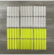 Resim Turcoshop11 60 Adet Reflektif Güvenlik Çıkartması Su Geçirmez Pvc Gündüz Gece Görünür 
