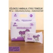 Resim Azrlya Bfs Dies Islak Mendil -Ro Saf Su & Dokunmamış Kumaşlı, 100 Yaprak Temizlik Keyfi Mor 