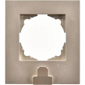 Resim Günsan Elektrik Eqona Pratik Notluk Çerçeve, Metalik Bej 