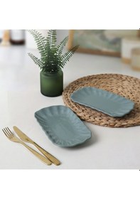 Resim Keramika Yeşil Sirius Kayık Tabak 23 Cm 2 Adet 326 