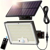 Resim 1/2 Adet Güneş Enerjili Dış Mekan Işıkları, Hareket Sensörlü Güvenlik LED Işıklar Alacakaranlıktan Şafağa, Bahçe ve Araç Yolu Aydınlatması için Su Geçirmez 2'si 1 Arada Güneş Enerjili Sel Işıklar IP65 (172 Parça Güneş Enerjili LED Sel Işıkları), 
