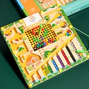 Resim 1 adet Eğlenceli Kalem ve Top Koşu Macera Labirent Oyunu - Kavrama Kalem Alıştırması, Sayı Renk Sınıflandırma Sayma Tahtası, Erkek ve Kız Çocuklar için Puzzle Ahşap Oyuncak 