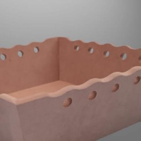 Resim Hobi 90058 Dekoratif Model Ekmek Sepeti Dalga Kenar Oyma HAM MDF Ahşap EL Yapımı 