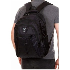 Resim Newish Polo Suya Dayanıklı Unisex Siyah Laptop Notebook Bölmeli Sırt Çantası Okul Seyahat Spor - Unisex Siyah 