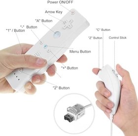 Resim Aicharynic Wii Uzaktan Kumandası Oyun Denetleyicisi: Wii Controller Remote Nunchuck, Wii Bağlantı için Nunchuk Controller Remote Plus Yedek Kumanda Jostick Game Handle Wii/Wii U Konsolu için (Beyaz) 