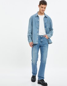 Resim Straight Fit Kot Pantolon Cepli Pamuklu - Mark Jean 