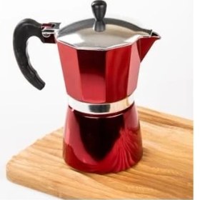 Resim Mokapot 6-Cups Coffeehutt Bigg Coffee Kahve Demleme Kahve Ekipmanı Italyan Filtre Kahve Makinesi,kırmızı 