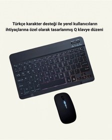 Resim Mey İthalat Rgb Aydınlatmalı Şarjlı Kablosuz Klavye Ve Mouse Seti Modern Ve Kompakt Tasarım 