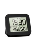 Resim Springsun Siyah Ev Kullanımlı Sicaklık Nem Ölçer Saat - 100 Saat Geri İleri Sayım, Döngüsel Geri Sayım Ve Alarm Fonksiyonu 
