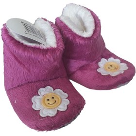 Resim AY ONLİNE Kız Mor Günej Emoji Nakışlı Panduf Ev Botu Ilk Adım 