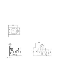 Resim Bocchi V-tondo Rimless Asma Klozet Kanalsız Kısa Kapak Hariç Parlak Bisküvi 1417-014-0128 Krem 