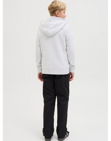 Resim Jack & Jones Jjbeau Sweat Zıp Hood Jnr Gri Erkek Çocuk Sweatshirt 000000000102257559 Gri 