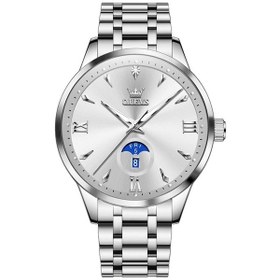 Resim Sones Skmeı İş Günlük Saatleri Elmas Kasalı Aydınlık Su Geçirmez Kuvars Saat, Stil: Erkek Gümüş Kasa Mavi Kadran 