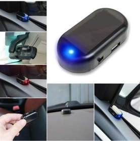 Resim Buffer Araç İçin Caydırıcı Solar Enerji İle Şarj Olan Güçlü Yapışkanlı Işıklı Plastik Mini Sahte Alarm 