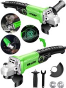 Resim Dragro Alman DRG-4200 W Devir Ayarlı Çift Metal Dişli Şanzuman Demir Metal Kesme Taşlama Makinesi 125 MM Yeşil 