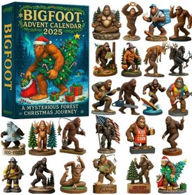 Resim İndirim 2025 Advent Takvimi, 24 Günlük Akrilik Noel Ağacı Süsleri, Kancalı Noel Geri Sayım Süsleri Bigfoot Sai 