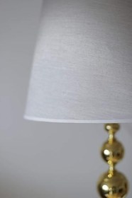 Resim vinner Doha Krom Kaplama Gövde Işıklı Özel Tasarım Metal Lambader - Krom Şeritli Hasır Kahve VNRDHKKLMB089 