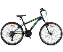 Resim MARS PLUS - 24 - MTB - 12' - 21 Vites - V.B - Parlak Siyah-Lime\u002FMavi 