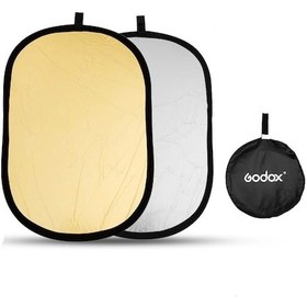 Resim Sones Godox Ft01 2'si 1 Arada Altın / Gümüş Oval Katlanır Reflektör Levha, Boyut: 100 X 150cm 