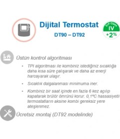 Resim Honeywell DT90A1008 Kablolu Oda Termostadı Isıtma/Soğutma 