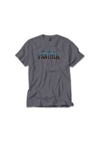 Resim Black Panter Blue Text Gri Tişört Gri 