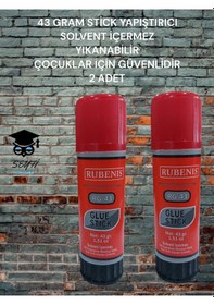 Resim 43 Gram Stick Yapıştırıcı Solvent İçermez Yıkanabilir Çocuklar İçin Güvenlidir 2 Adet 