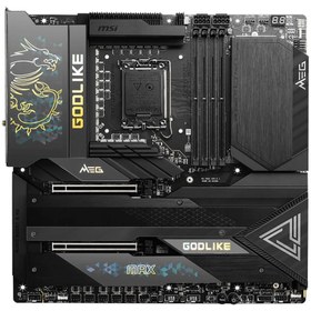 Resim MSI MB MEG Z790 GODLIKE MAX SOKET 1700 DDR5 7800MHZ(OC) PCI-E Gen5 M.2 USB3.2 THUNDERBOLT miniDP 1x10G SUPER LAN 1x2.5G LAN WI-FI 7 E-ATX 